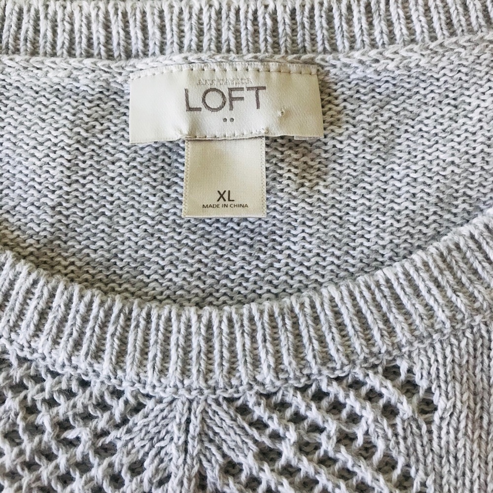 Loft sweater with faux edge